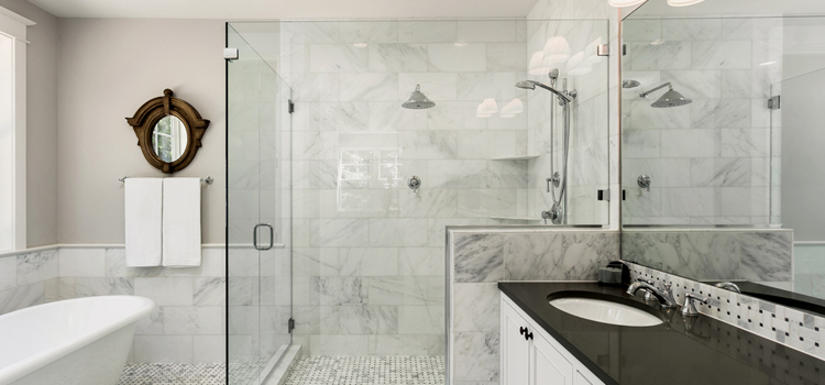bathroom shower door installation in Lemoore